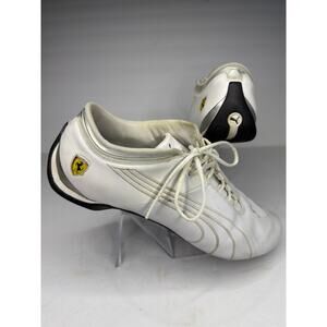 Puma Ferrari Men’s Driving Shoes size 12 Ecofinale White Leather Low Sneakers